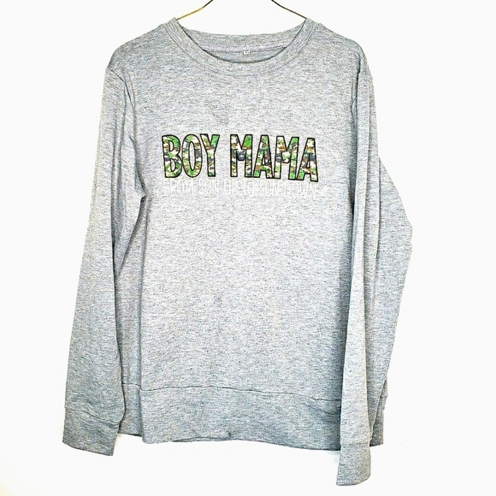 23) "BOY MAMA Son Up To Son Down" Sweater Sz. M - Picture 2 of 3